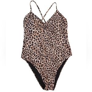 No Boundaries Leopard Print One Piece Swimsuit